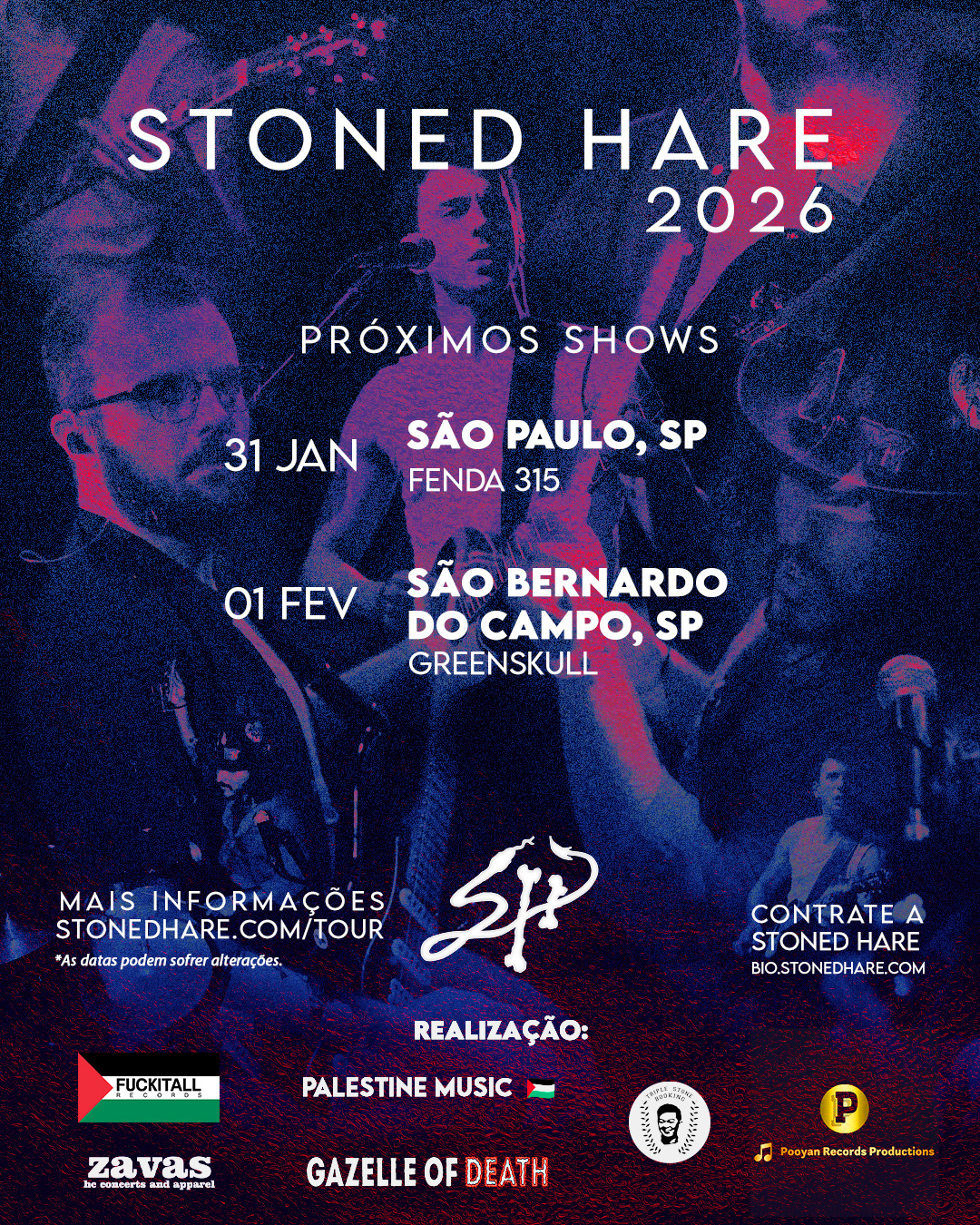 Agenda de janeiro e fevereiro Stoned Hare
